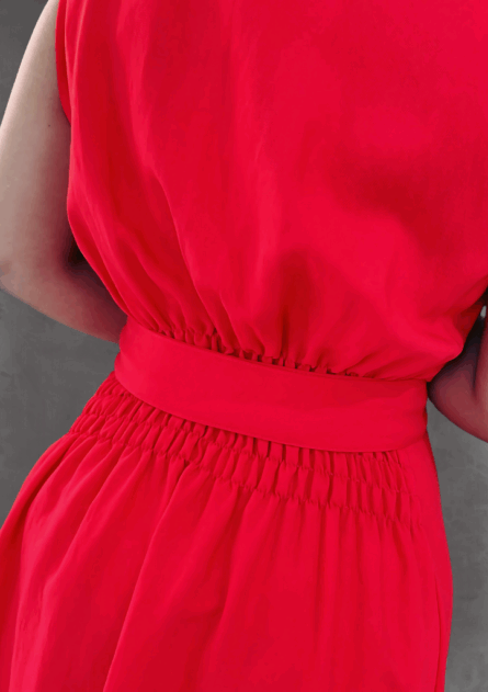 Vestido Camisa Midi Vermelho - Imagem 2
